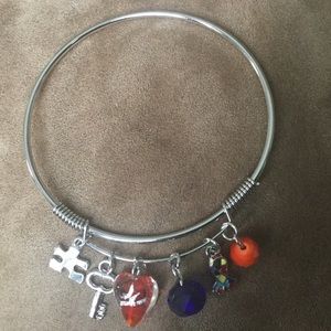 Bangle AUTISM AWARENESS Bracelet, 6 Charms, New